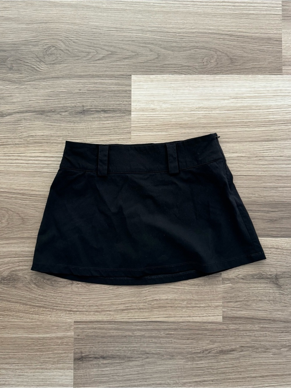 Garage Black Mini Skirt with Belt Loops